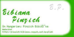 bibiana pinzich business card